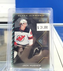 Jack Hughes 2021-22 - Pure Black /50 Black Diamond Upper Deck